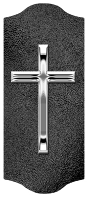 DARAY-C-510-SL-SH-BK Silver Single Cross Shimmer Black